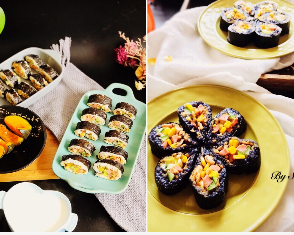 两种造型的寿司—超好吃的配料