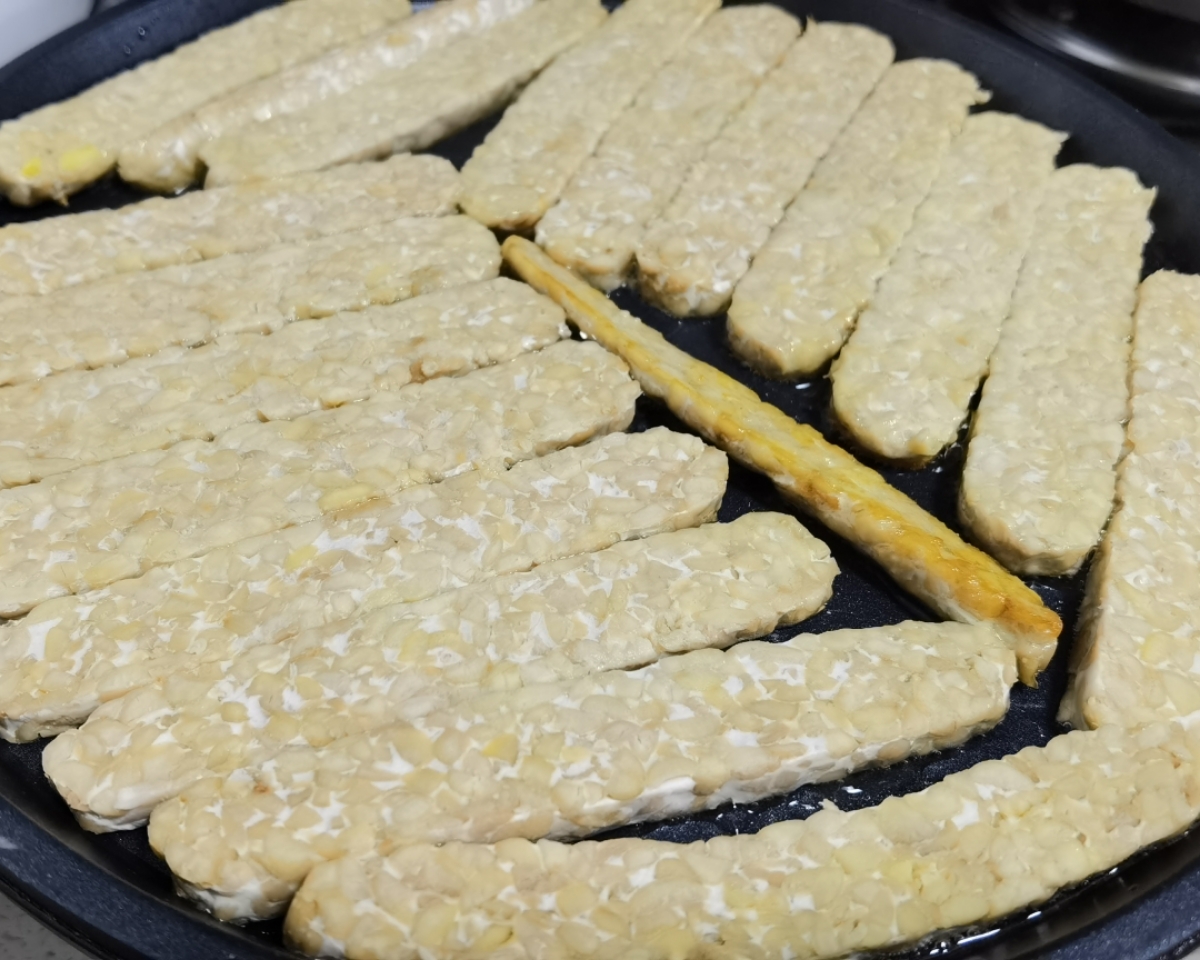 素食-照烧天贝海苔饭的做法 步骤2