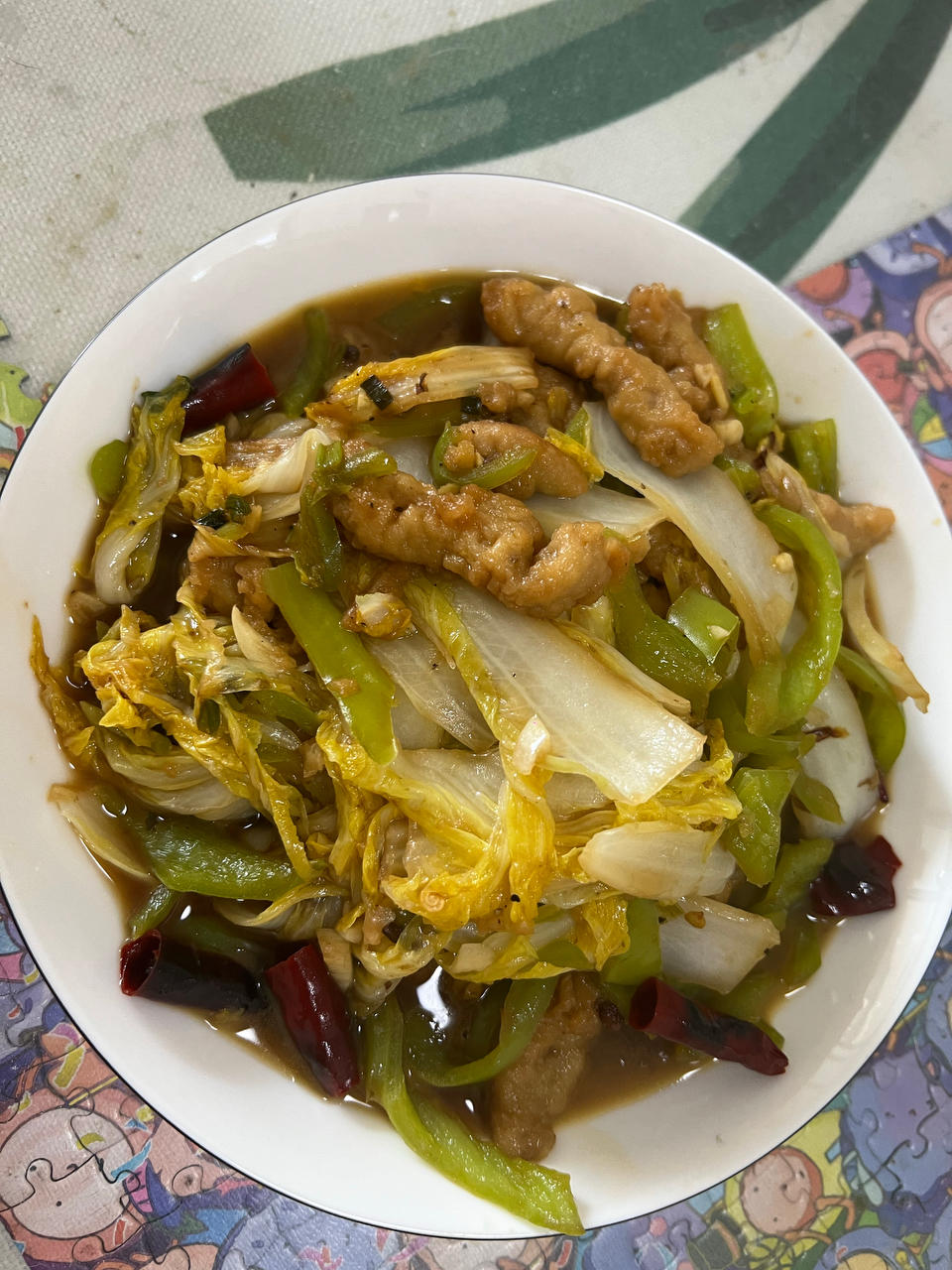 小酥肉炒娃娃菜