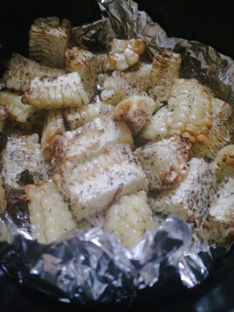 素食空气炸锅烤椒盐玉米