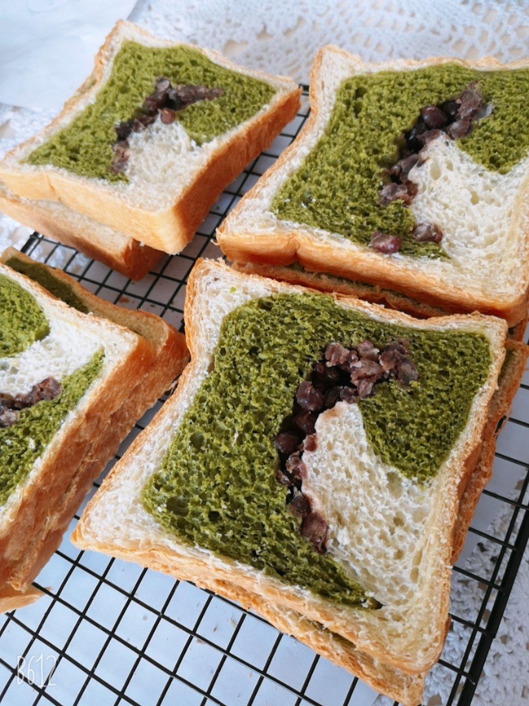 抹茶蜜豆吐司