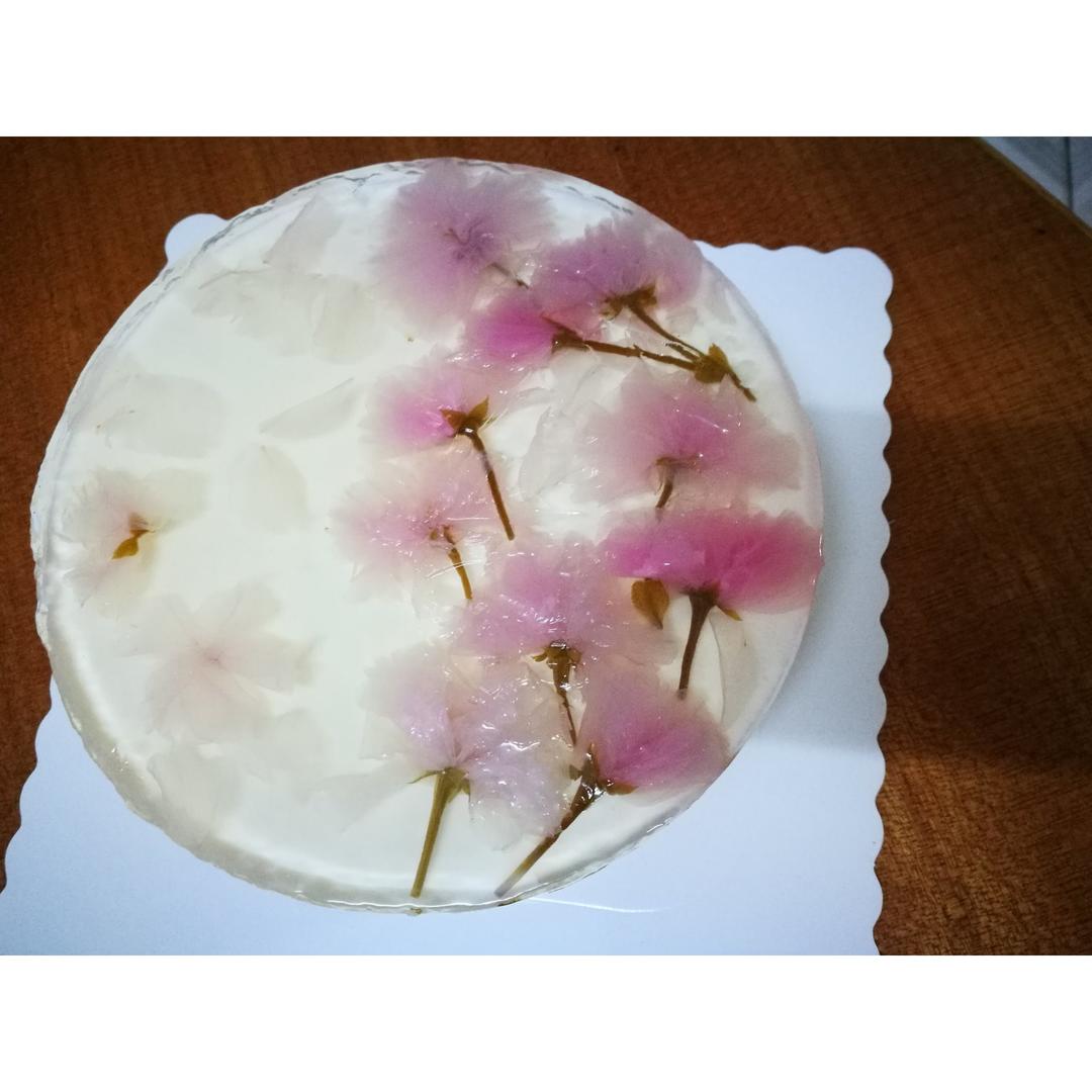 颜值超高的樱花慕斯