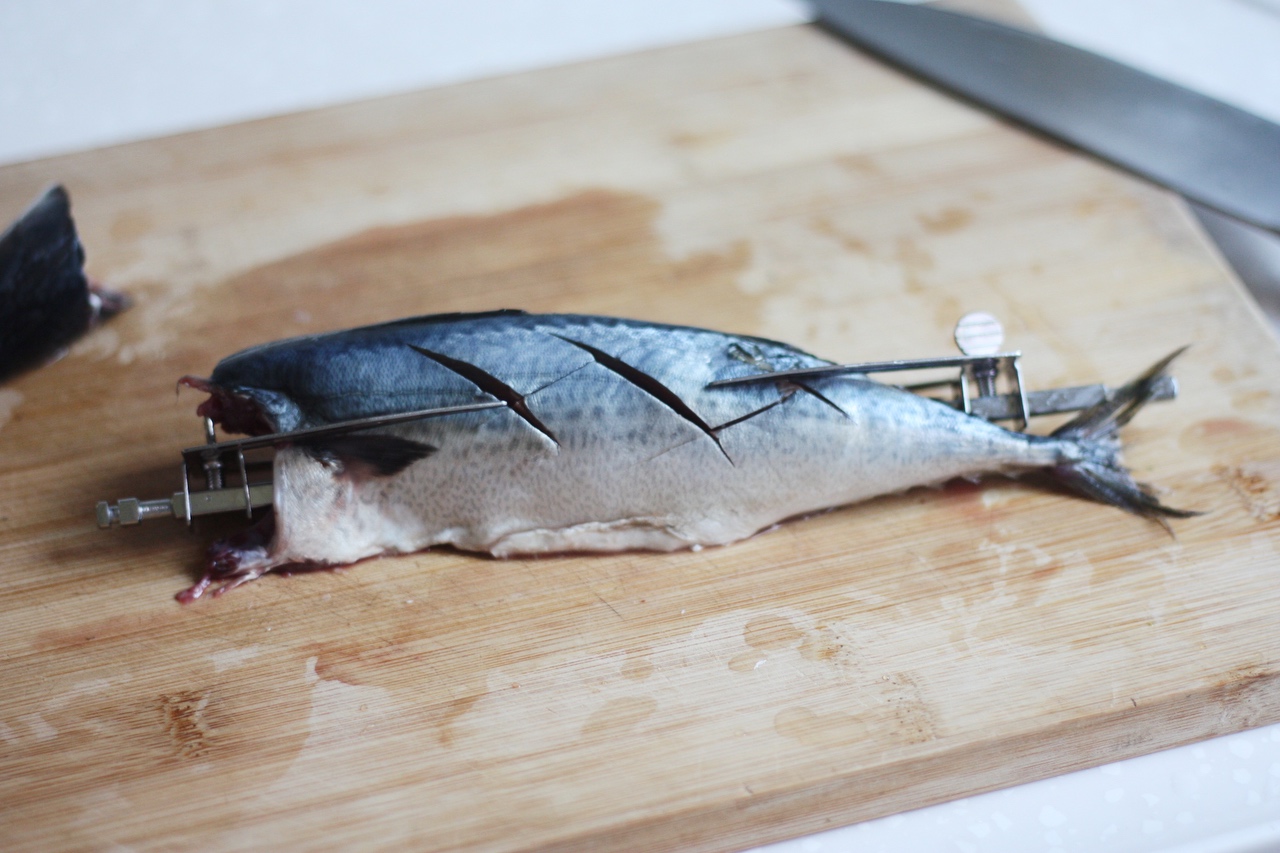 空气炸烤青花鱼，冷冻青花鱼咸鱼翻身记的做法 步骤3