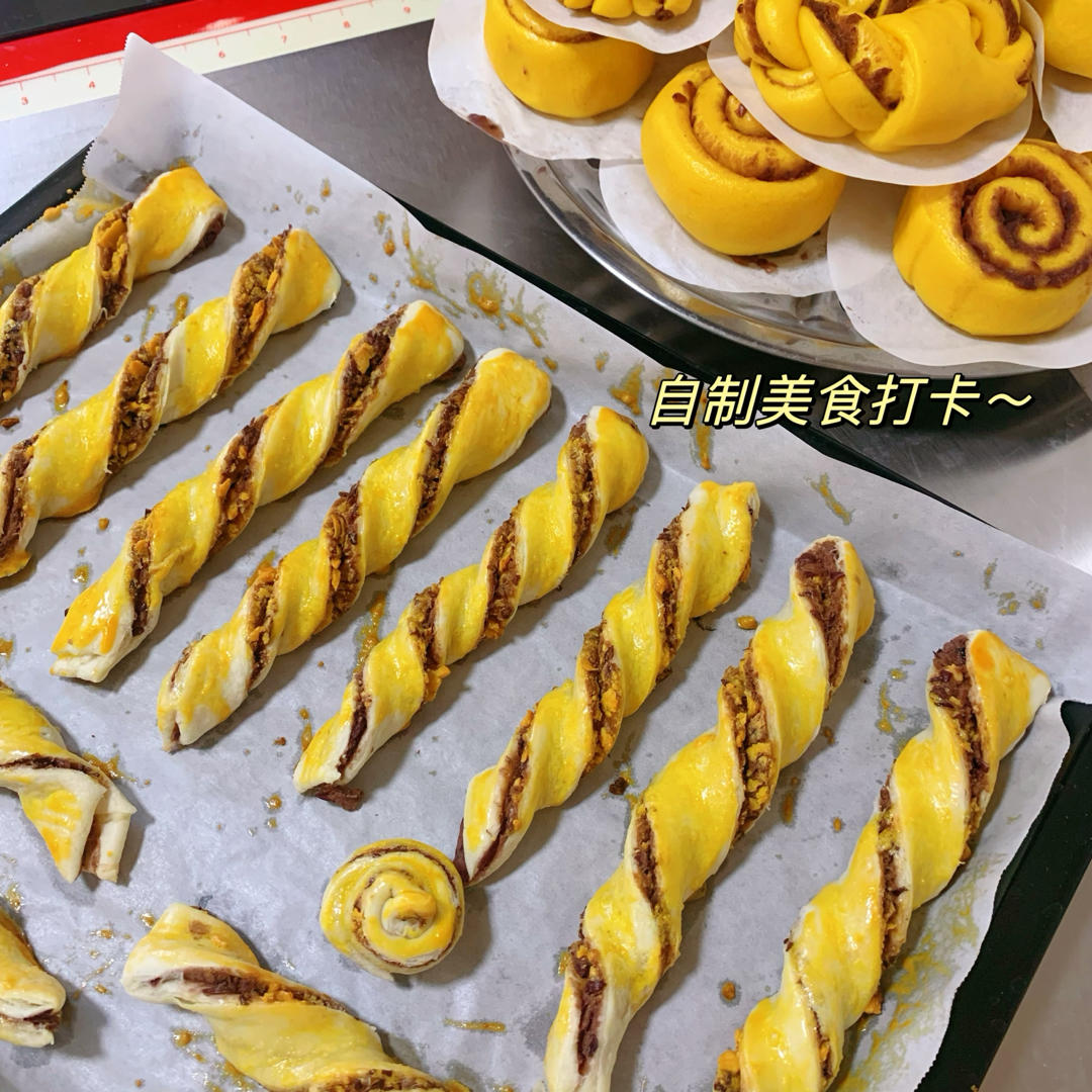 ㊙️酥到掉渣❗️🔥好吃到舔手指的豆沙扭扭酥❗️