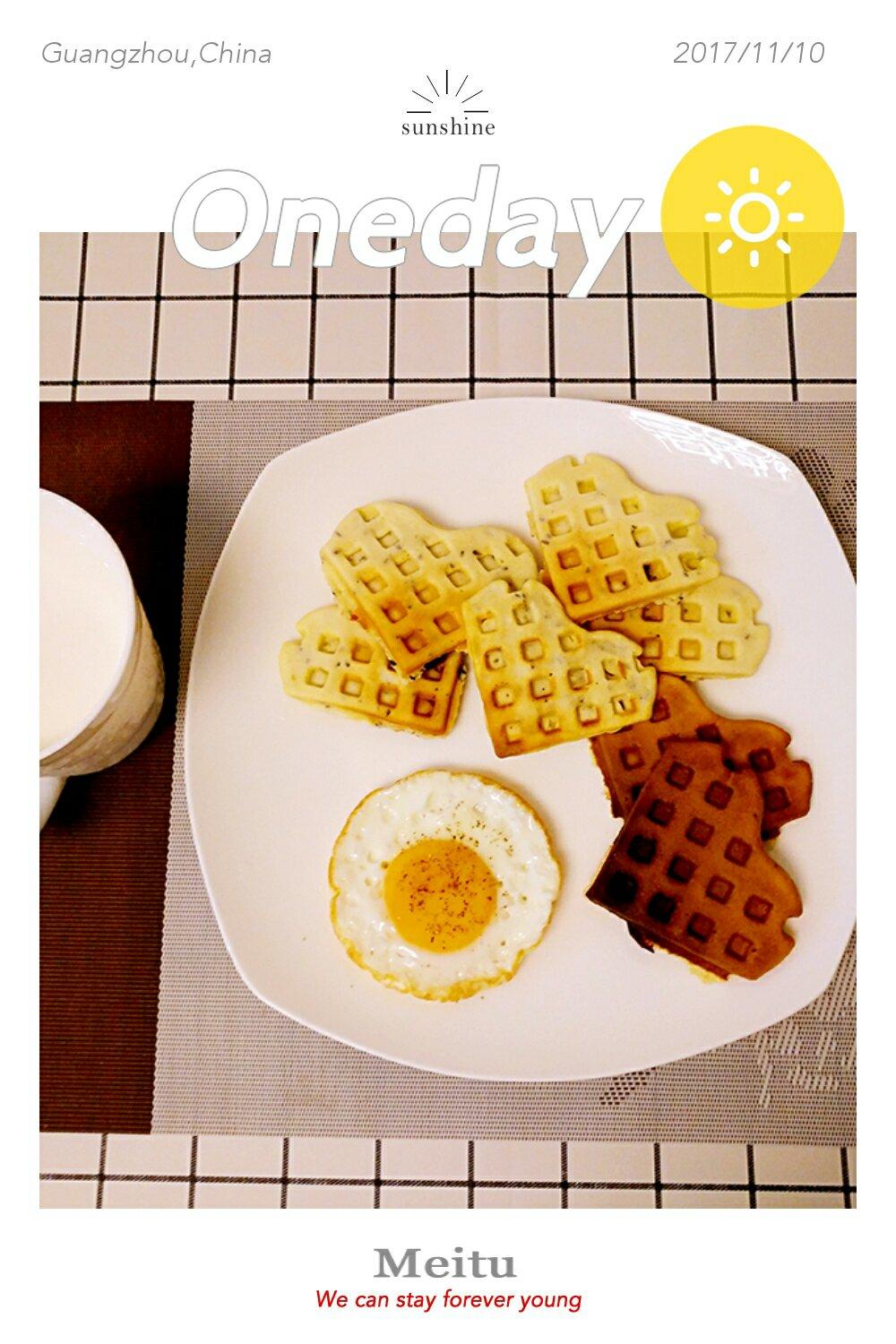 低脂低糖华夫饼。
