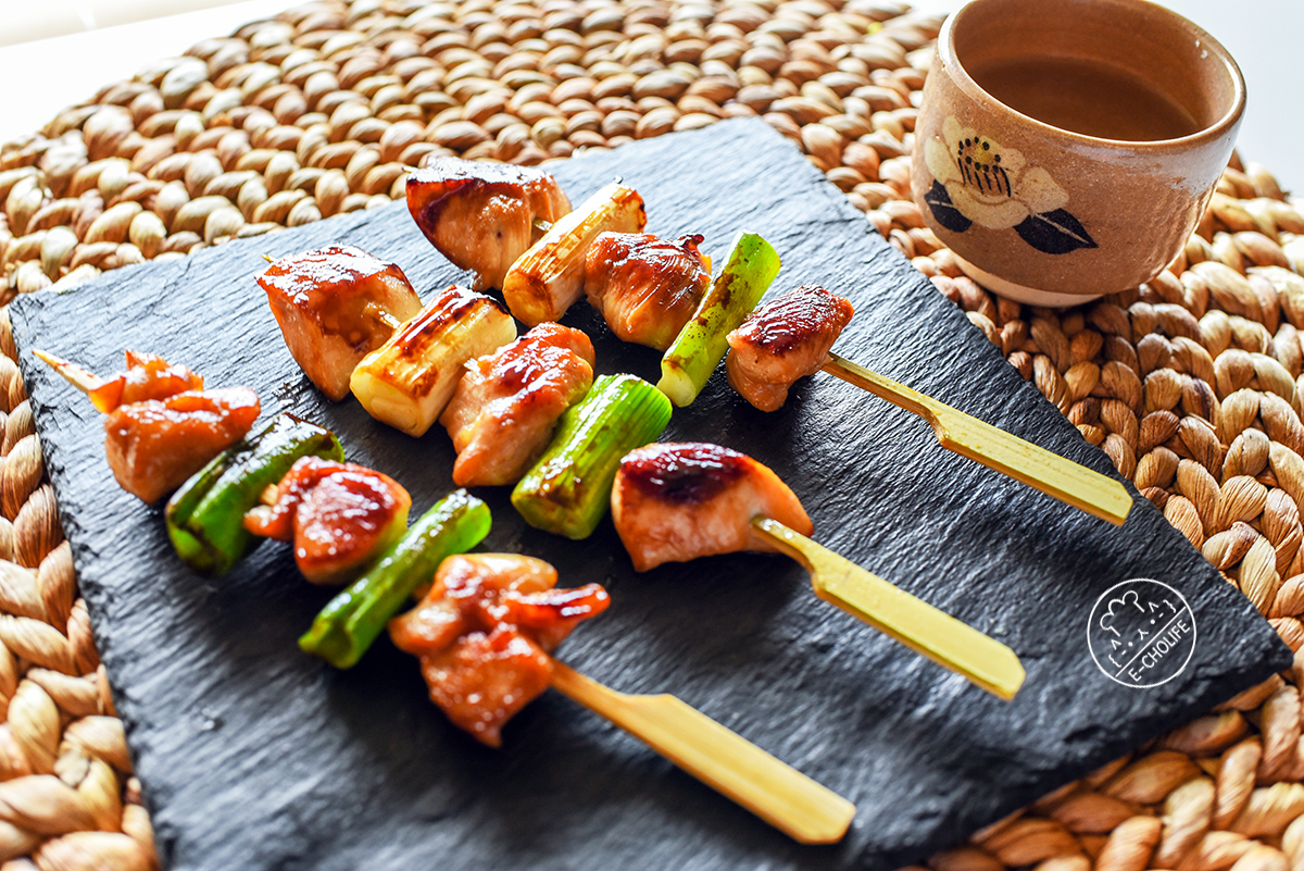 echolife一口生活做的日式居酒屋 葱香鸡肉串 chicken teriyaki