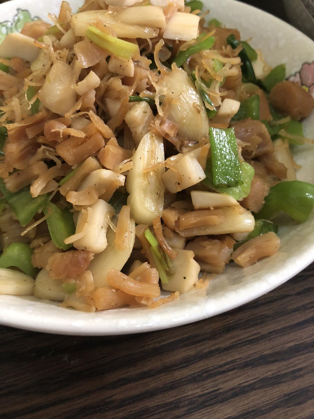 杏鲍菇炒瑶柱