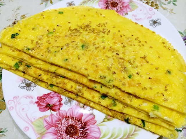 葱花鸡蛋饼
