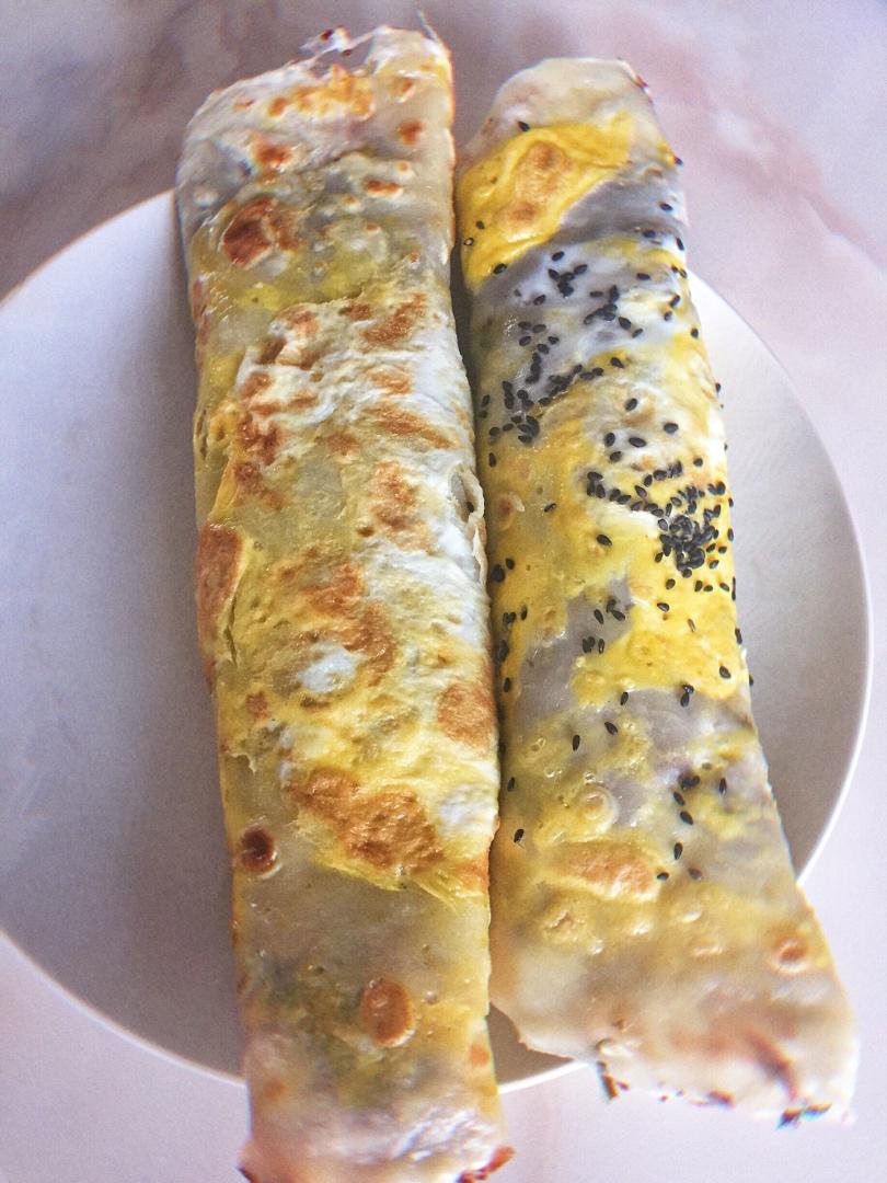 家庭版煎饼果子---快手健康早餐，利用家里现有材料