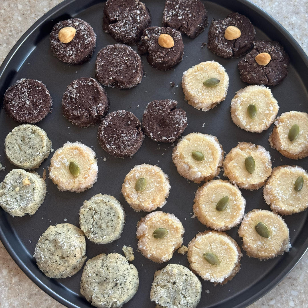 五种口味的莎布蕾曲奇饼干