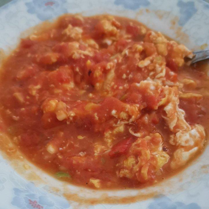 番茄炒鸡蛋（超浓的番茄味）