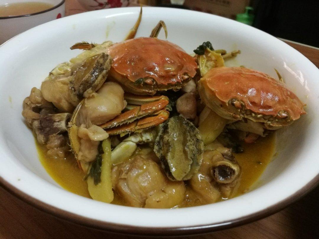 ew726做的鲍鱼鸡煲蟹