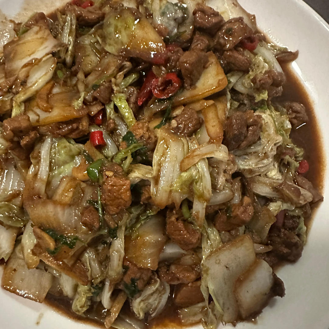 白菜炒肉