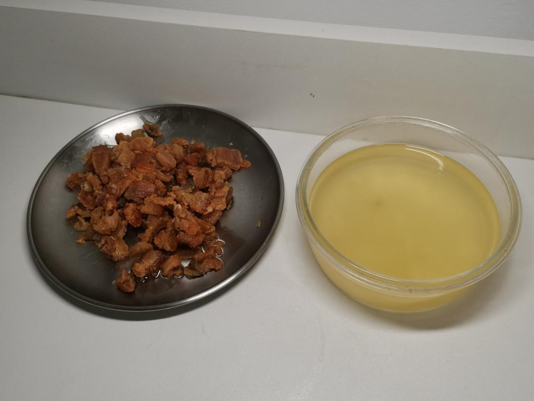熬猪油渣渣/油吱了