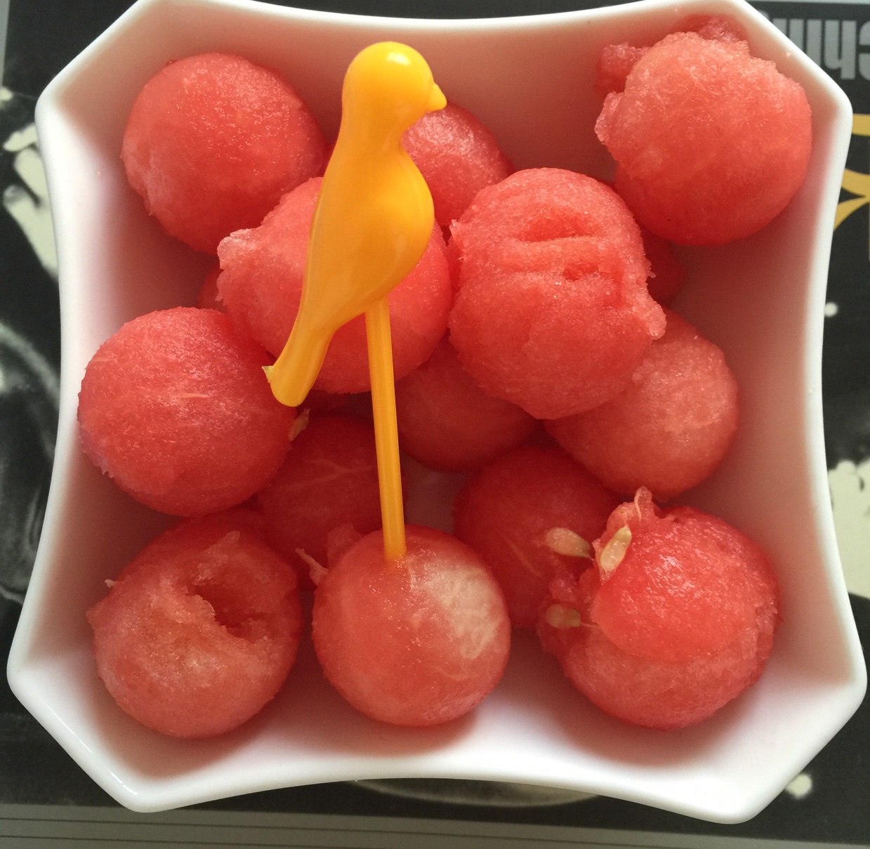 candy云淡风轻做的西瓜球