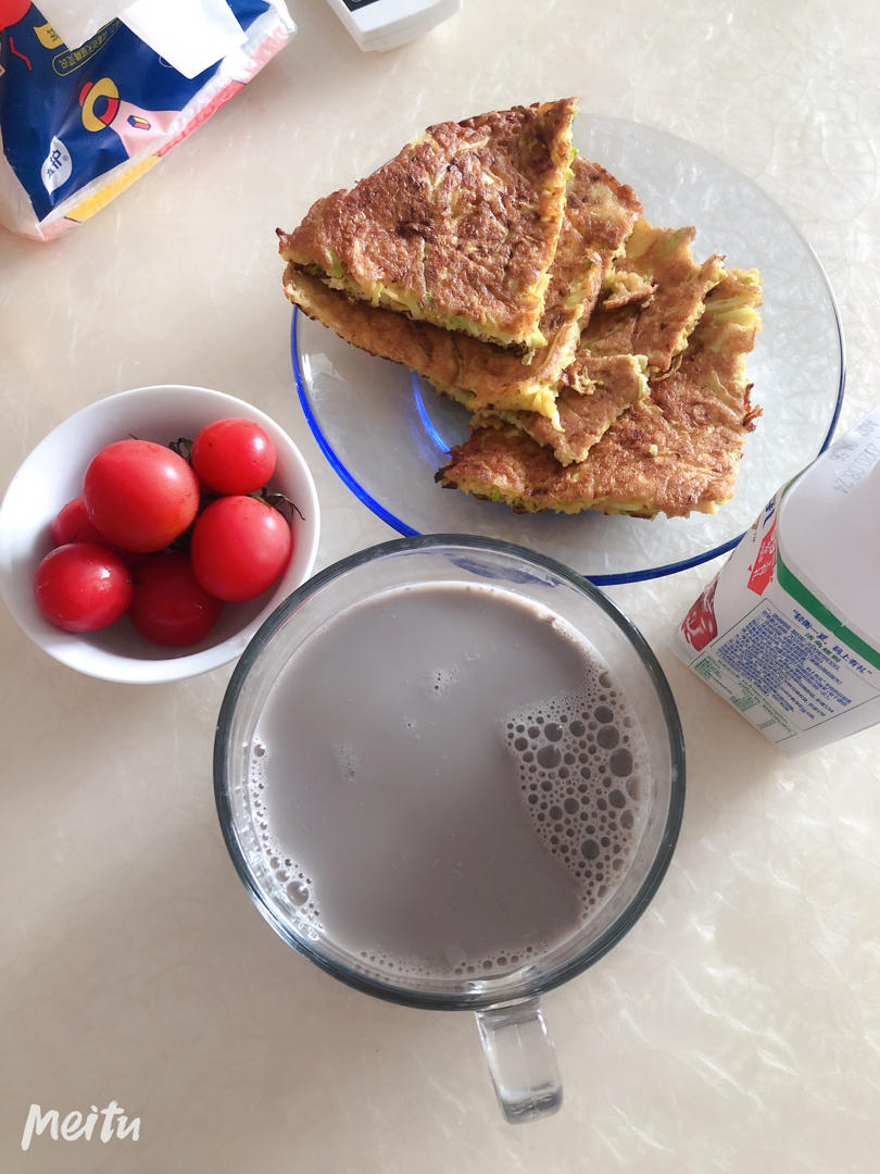 水晶gx做的低卡西葫芦燕麦饼～减脂早餐