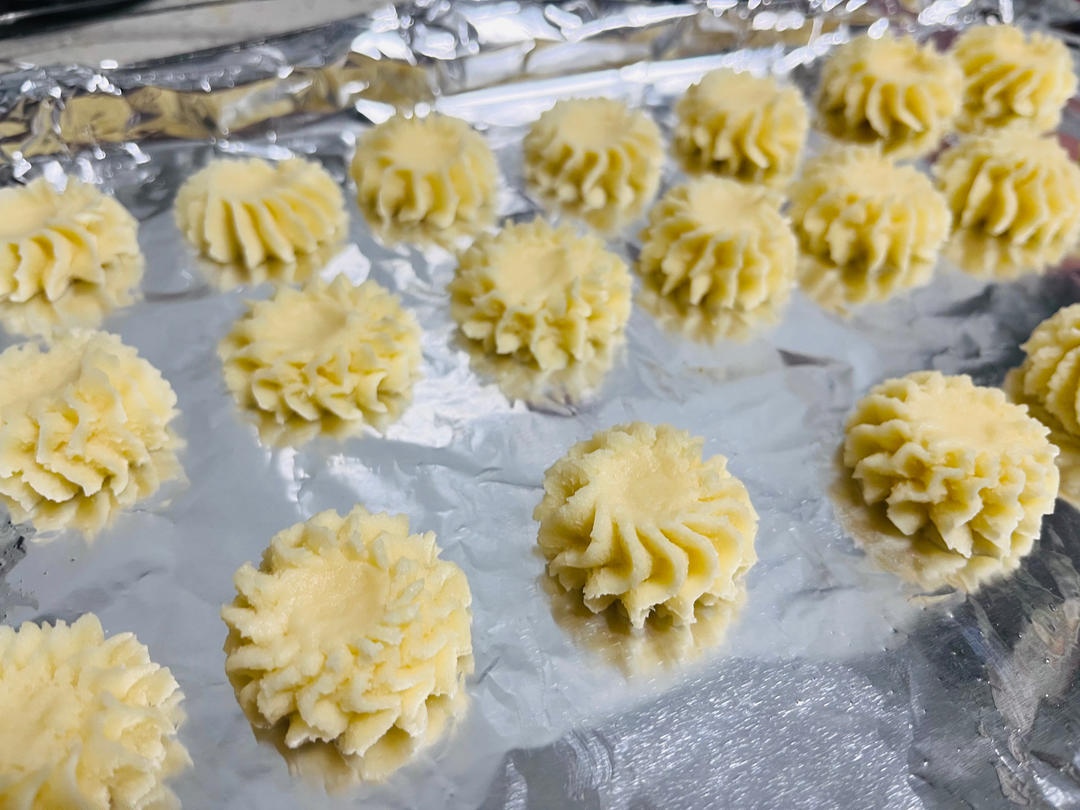 曲奇饼干，完美配方超好挤，酥到不敢碰，一个月还能酥掉渣