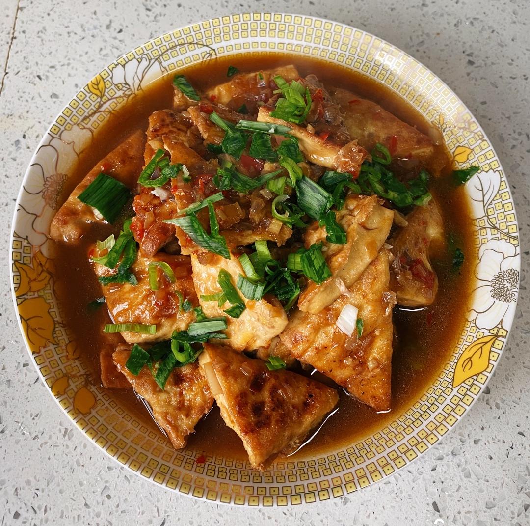 焖煎豆腐