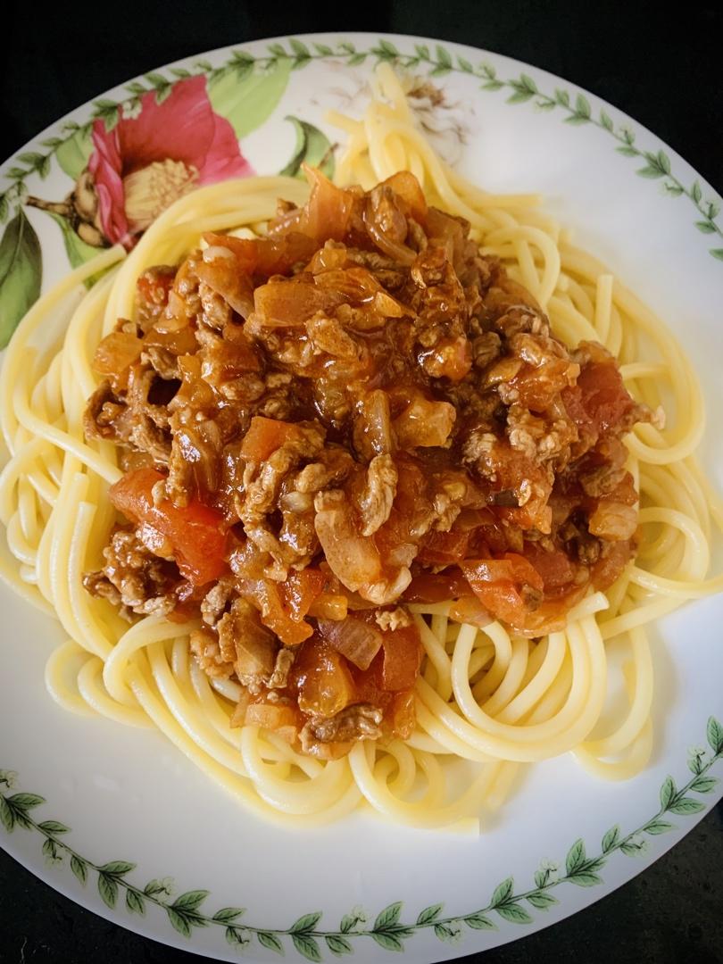 （完胜必胜客的）番茄肉酱意大利面～