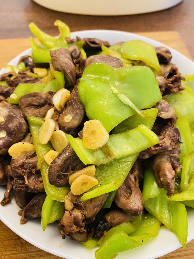 尖椒炒鸡心