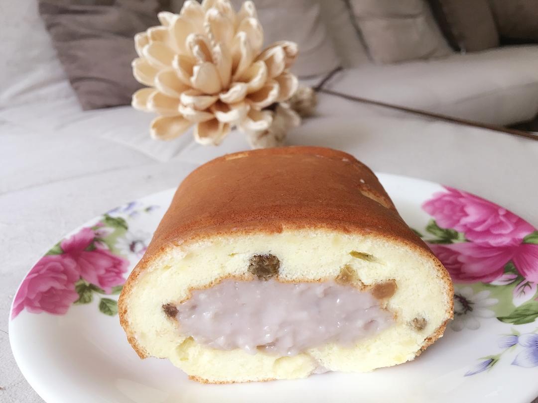 香芋葡萄蛋糕卷的做法