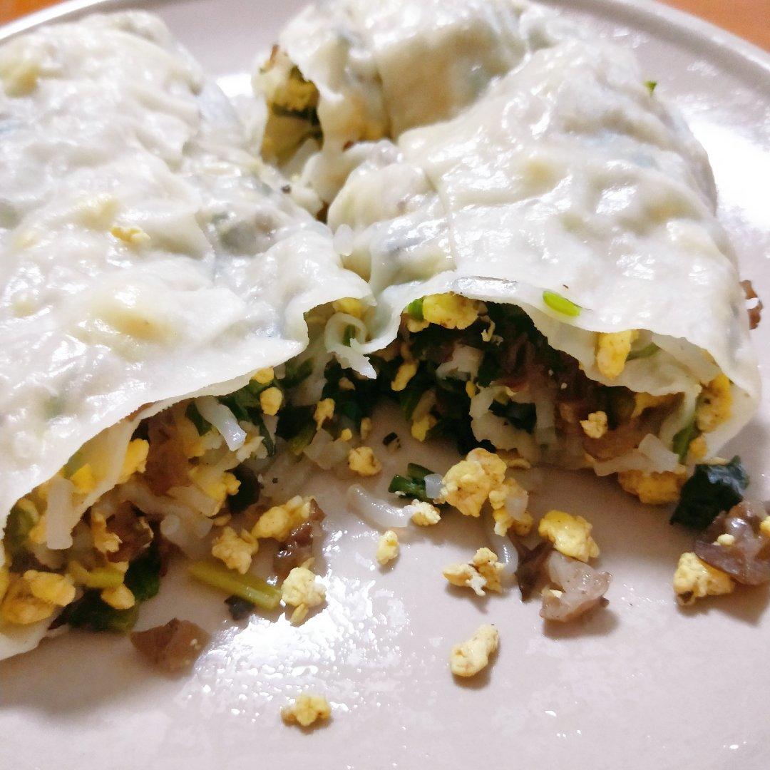 菠菜鸡蛋粉条菜卷（滋卷）两种卷法