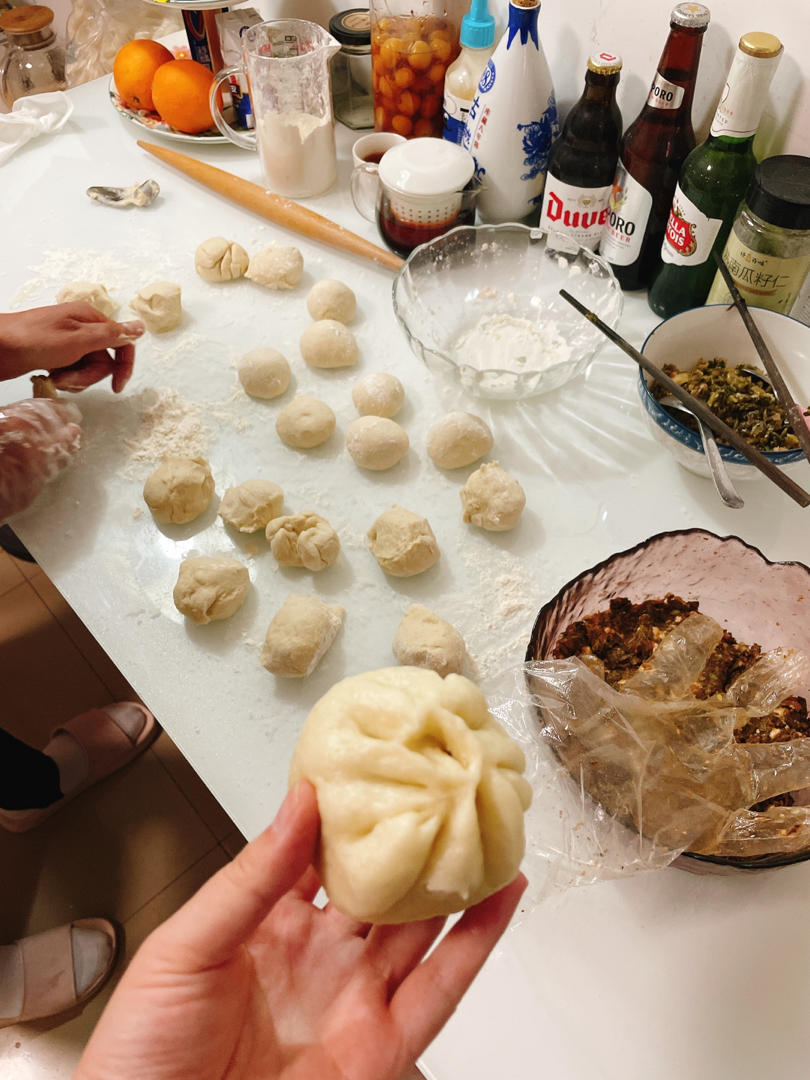 火腿鲜笋包子