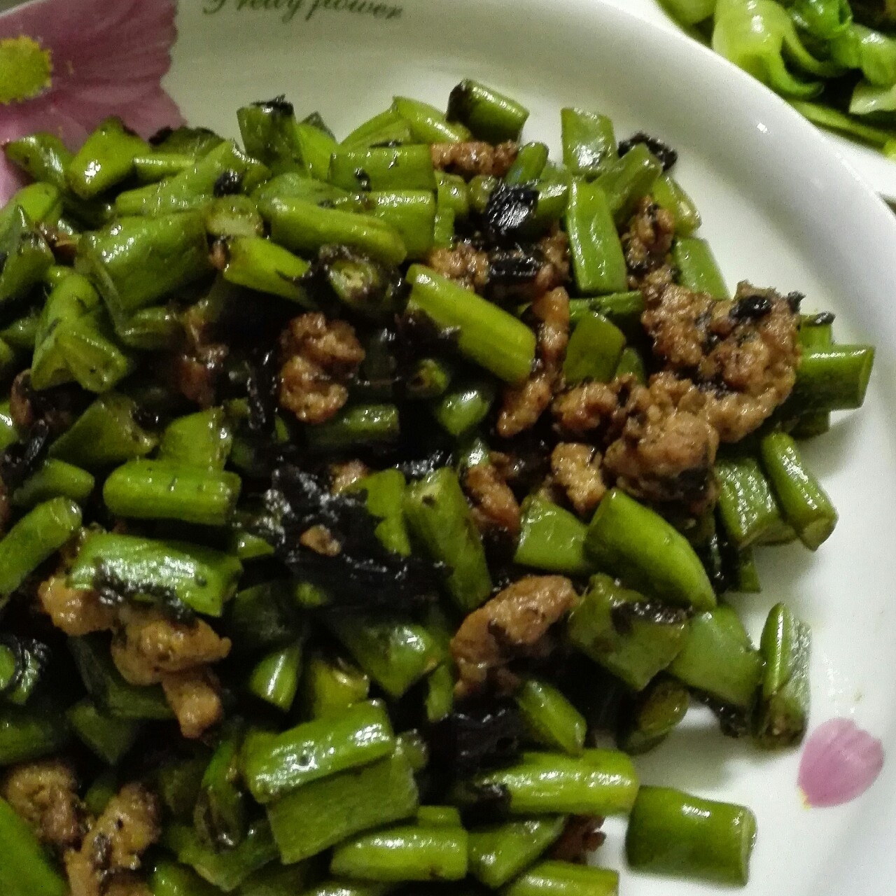榄菜肉末四季豆