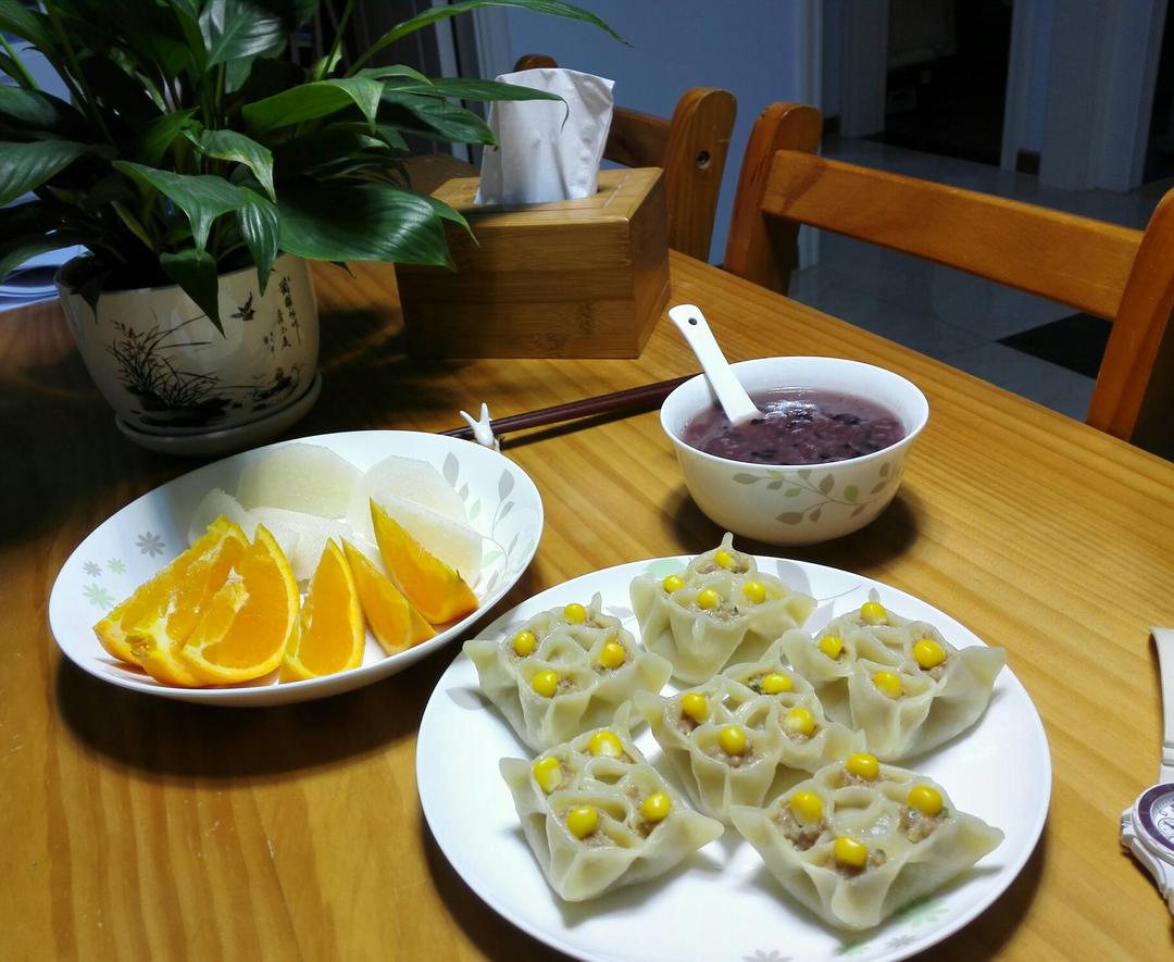花样四喜鲜肉生煎（蒸）饺