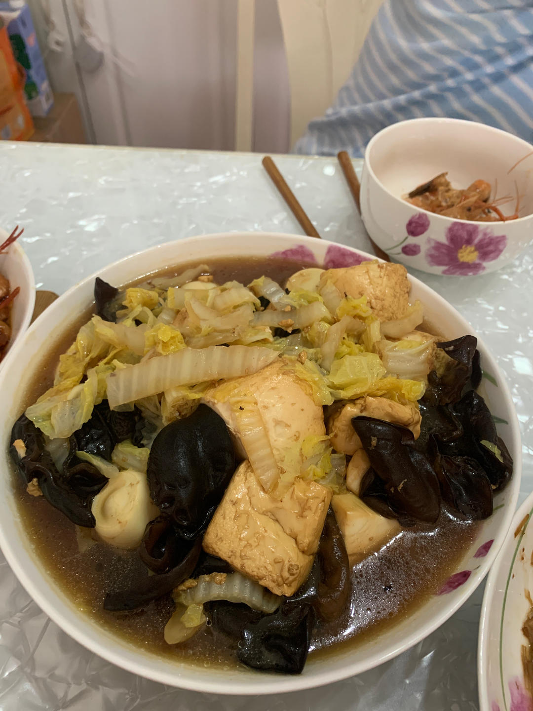 白菜三鲜豆腐煲