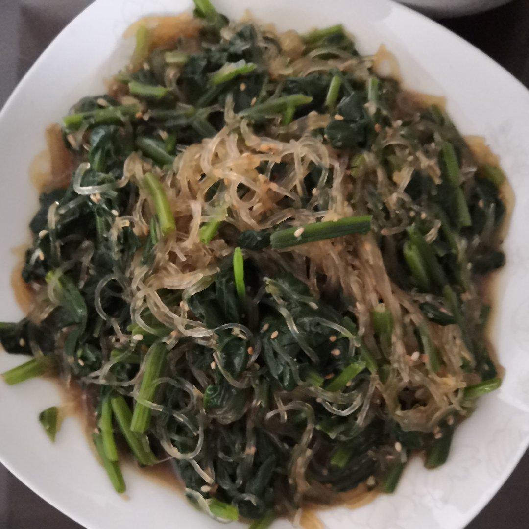 凉拌菠菜粉丝