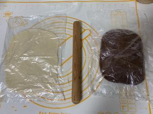 黑白配(^з^)-☆～双色奶香巧克力卷卷（花式馒头一次发酵上班族前晚准备早餐🥣）的做法 步骤2