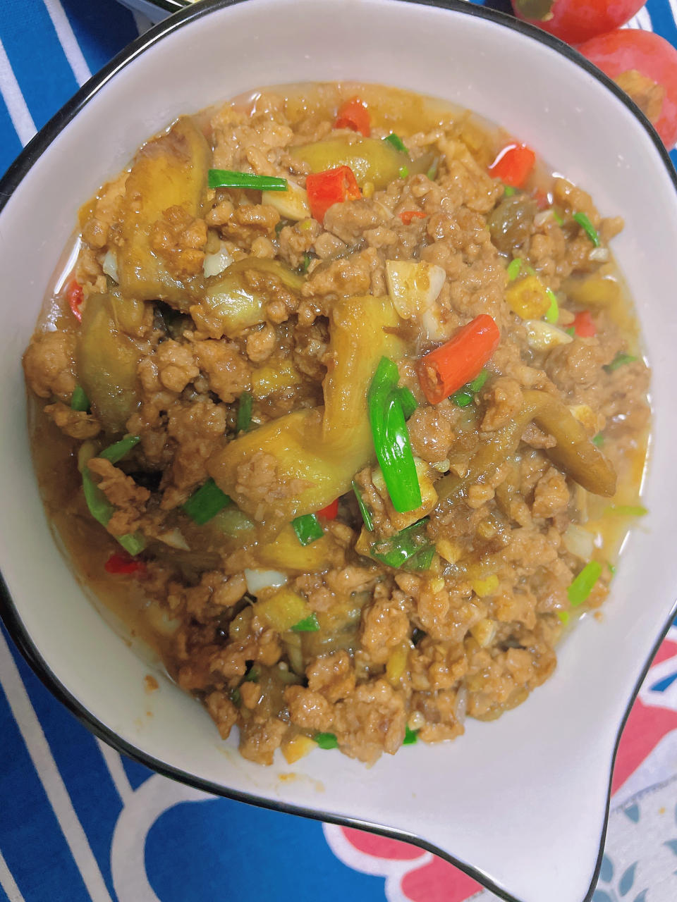 红烧肉沫茄子