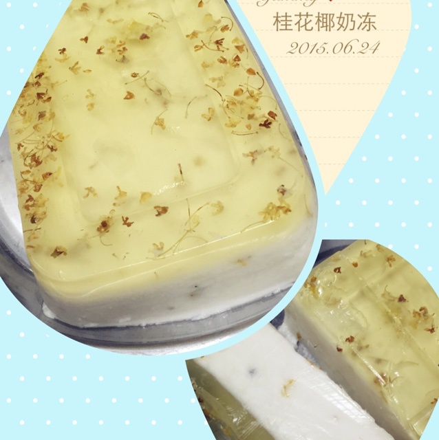椰汁桂花水晶冻糕
