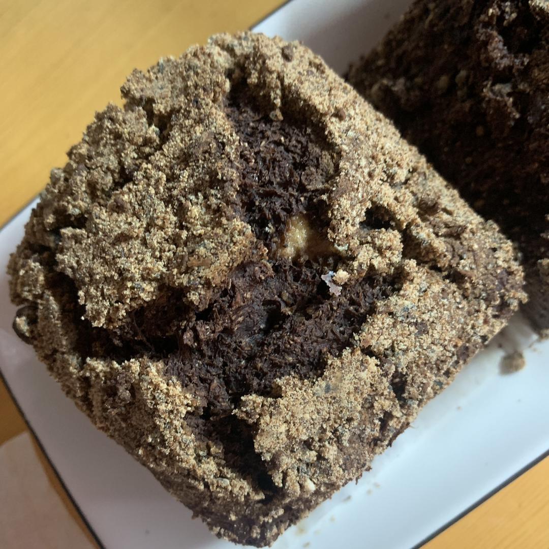 摩卡花生酥全麦快手面包丨健康·烘焙