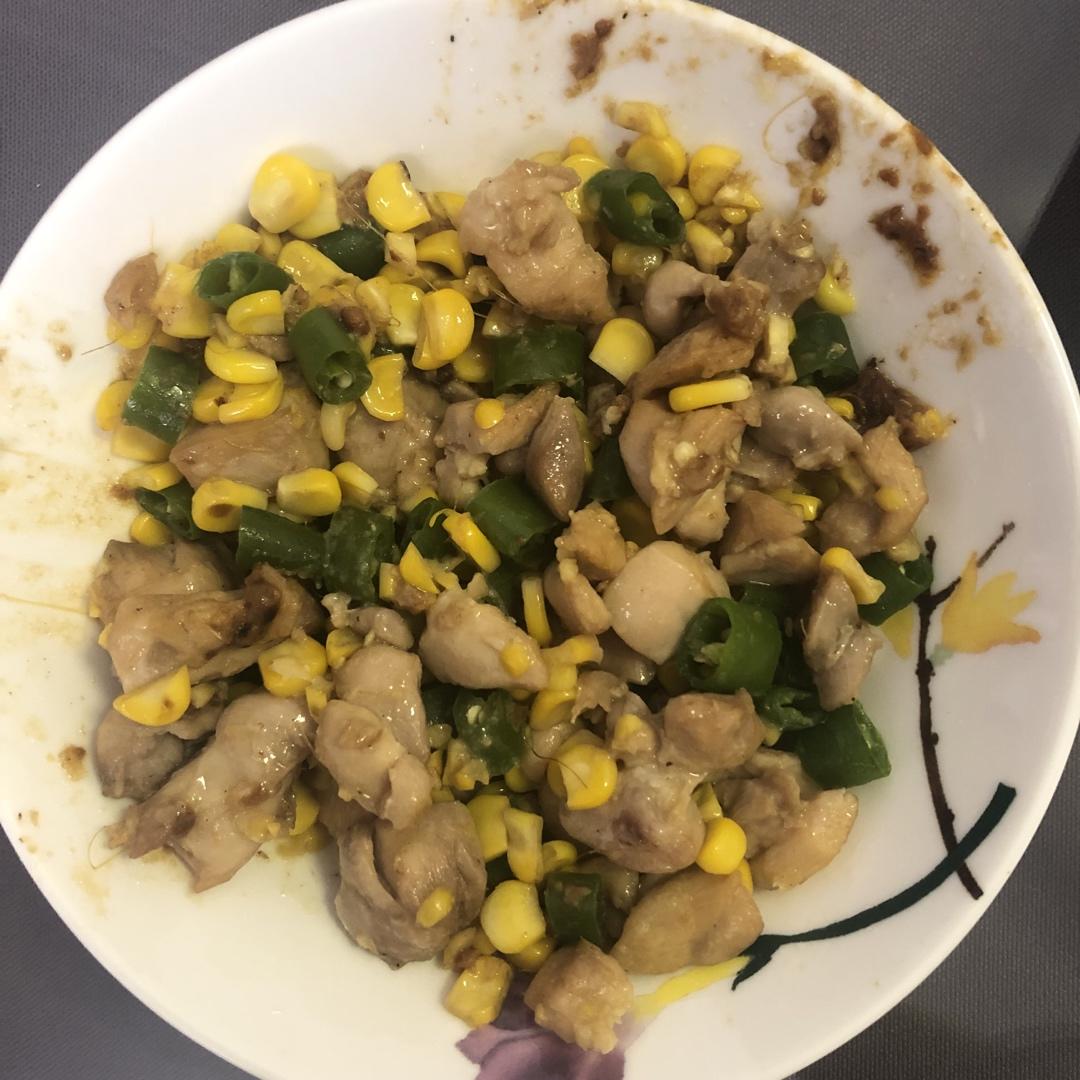 青椒玉米鸡丁