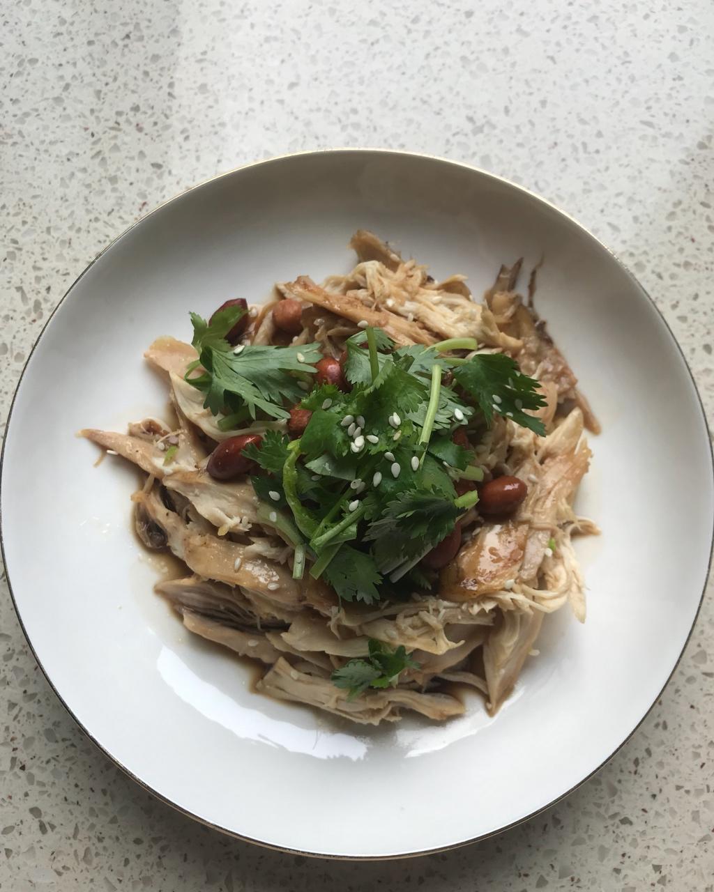 电饭锅简易版：盐焗手撕鸡