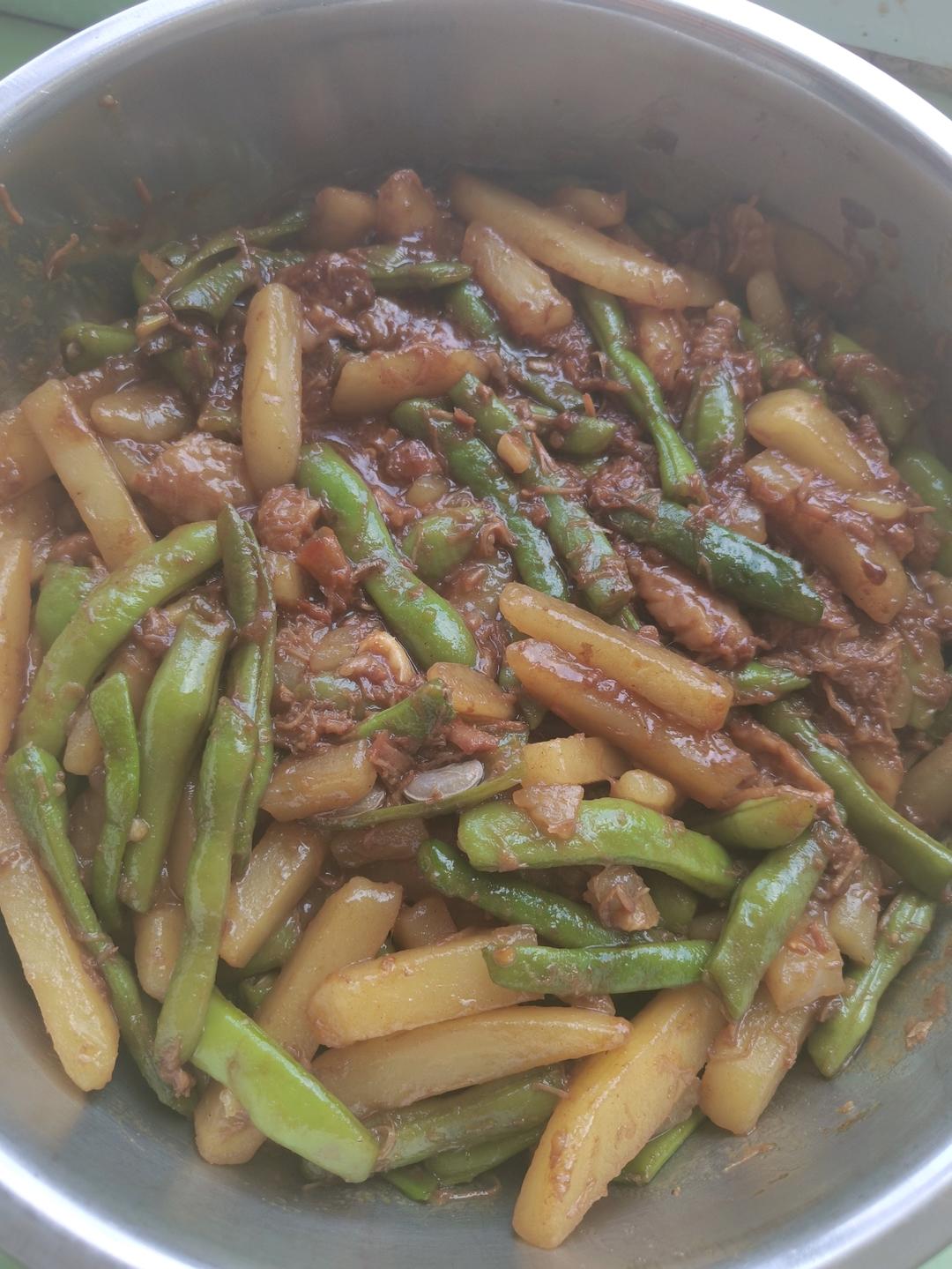 豆角炖土豆极简版💜