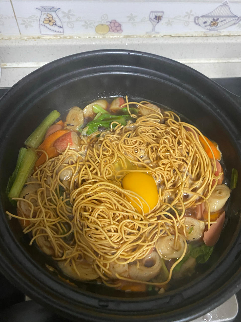 马来西亚美食 • 砂锅/沙煲焖伊面