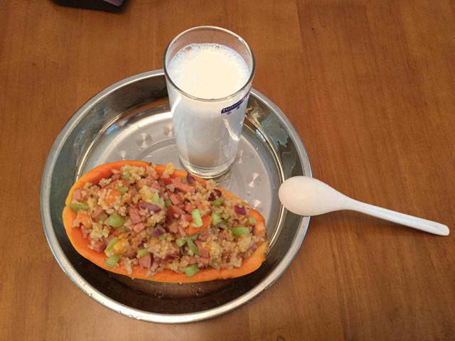 木瓜培根饭