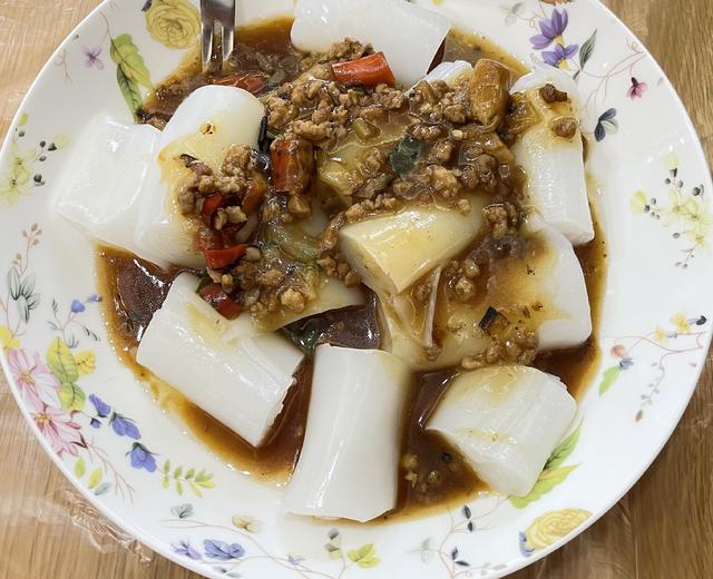 肉糜猪肠粉的做法