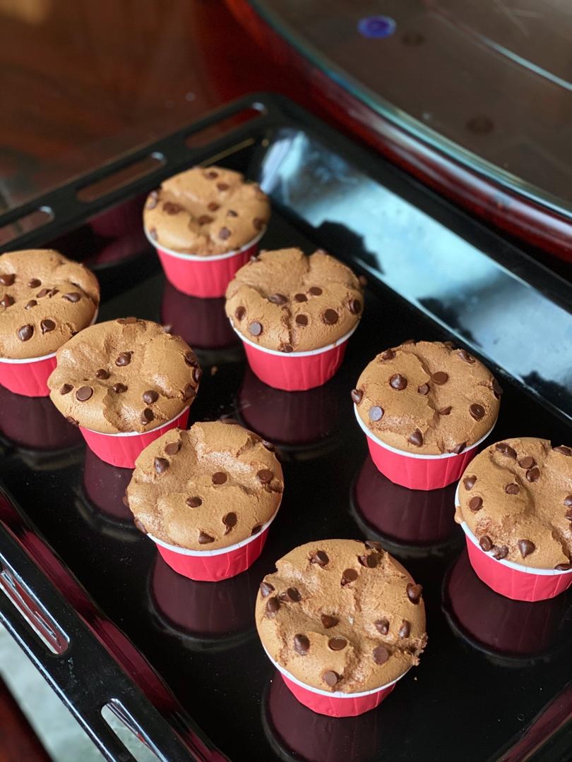 mmch做的巧克力豆纸杯蛋糕