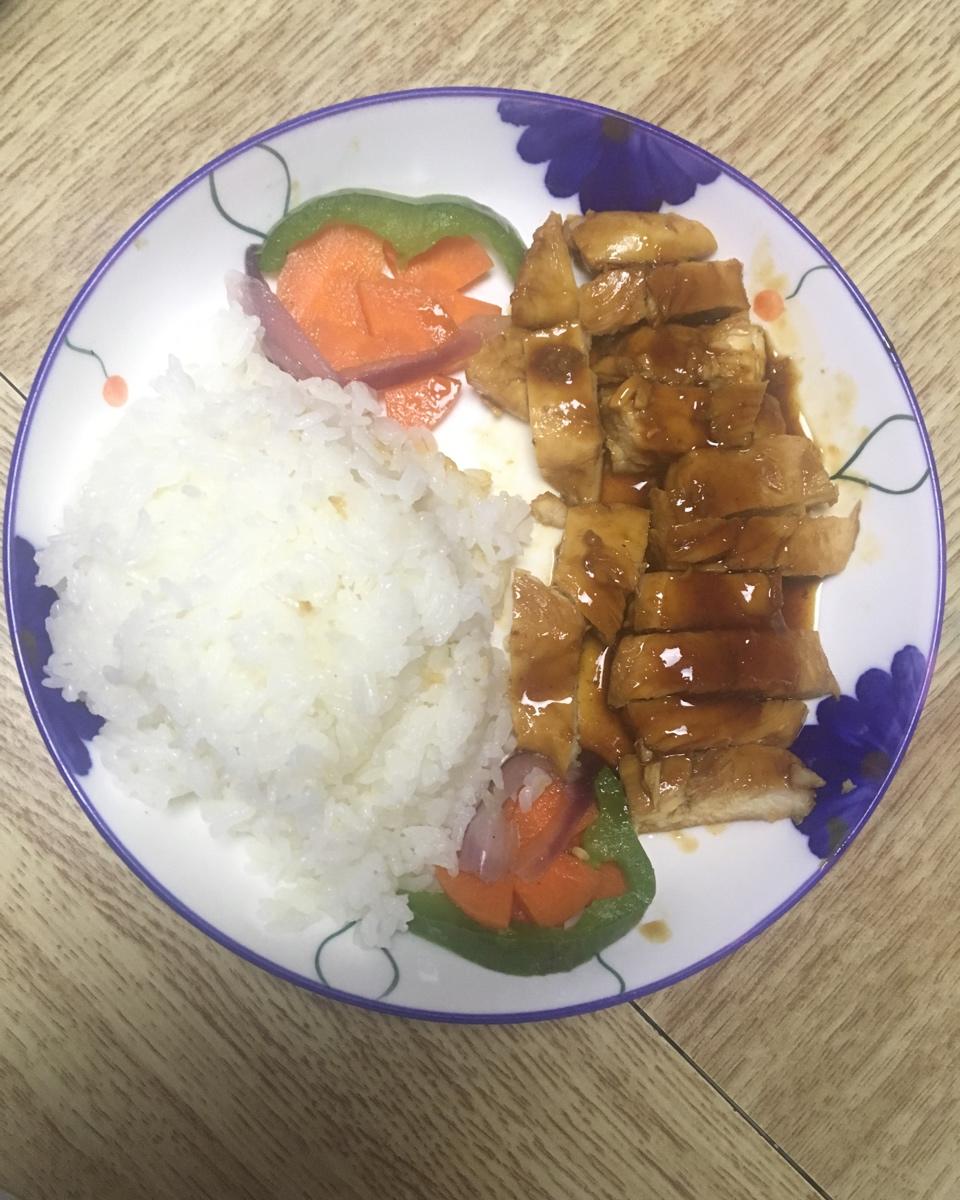 照烧鸡排饭