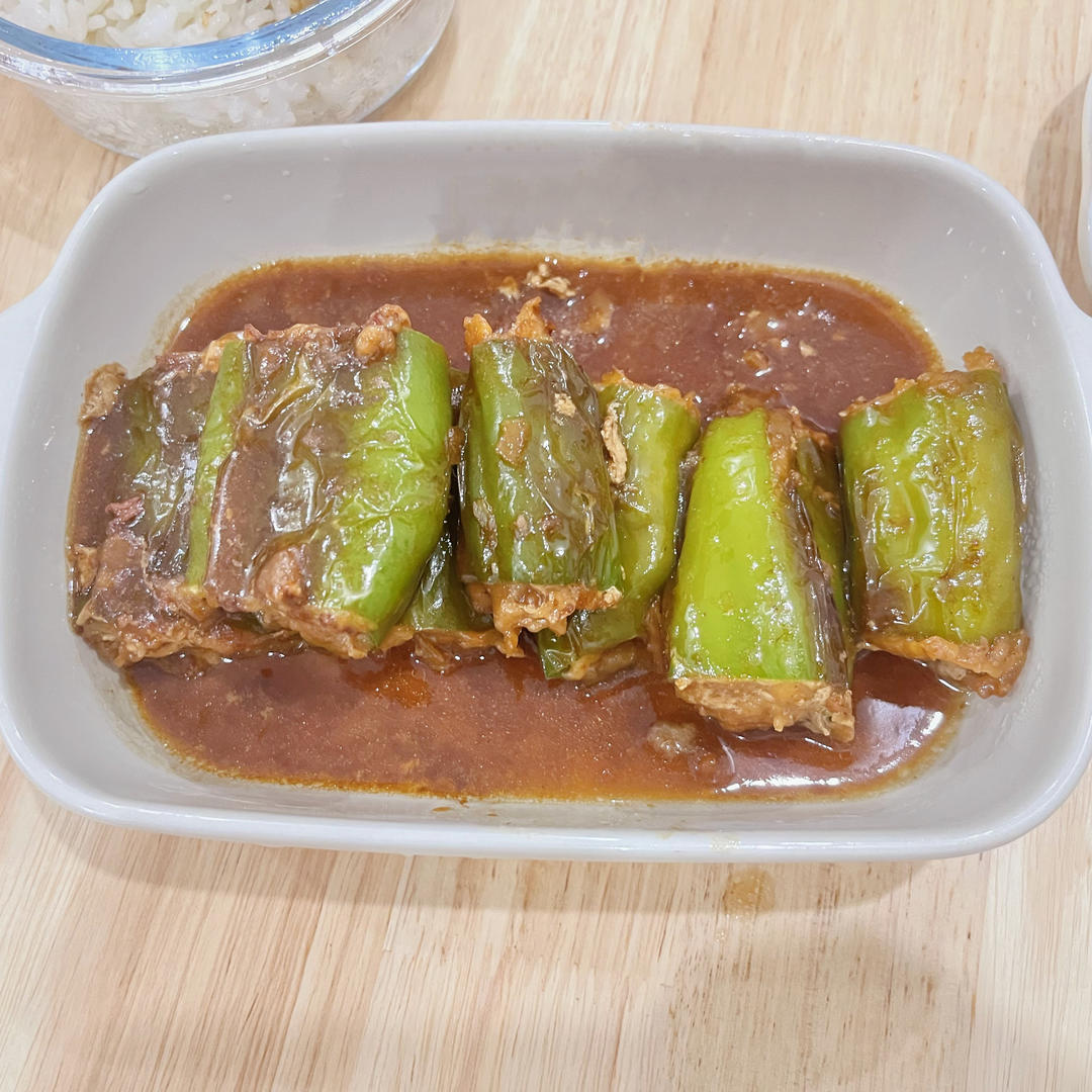 销魂青椒酿肉【超级下饭】