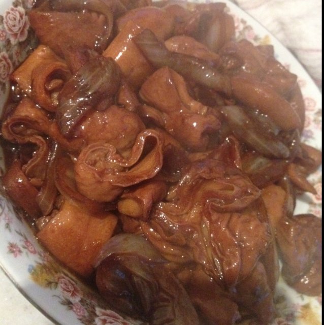 洋葱炒肥肠
