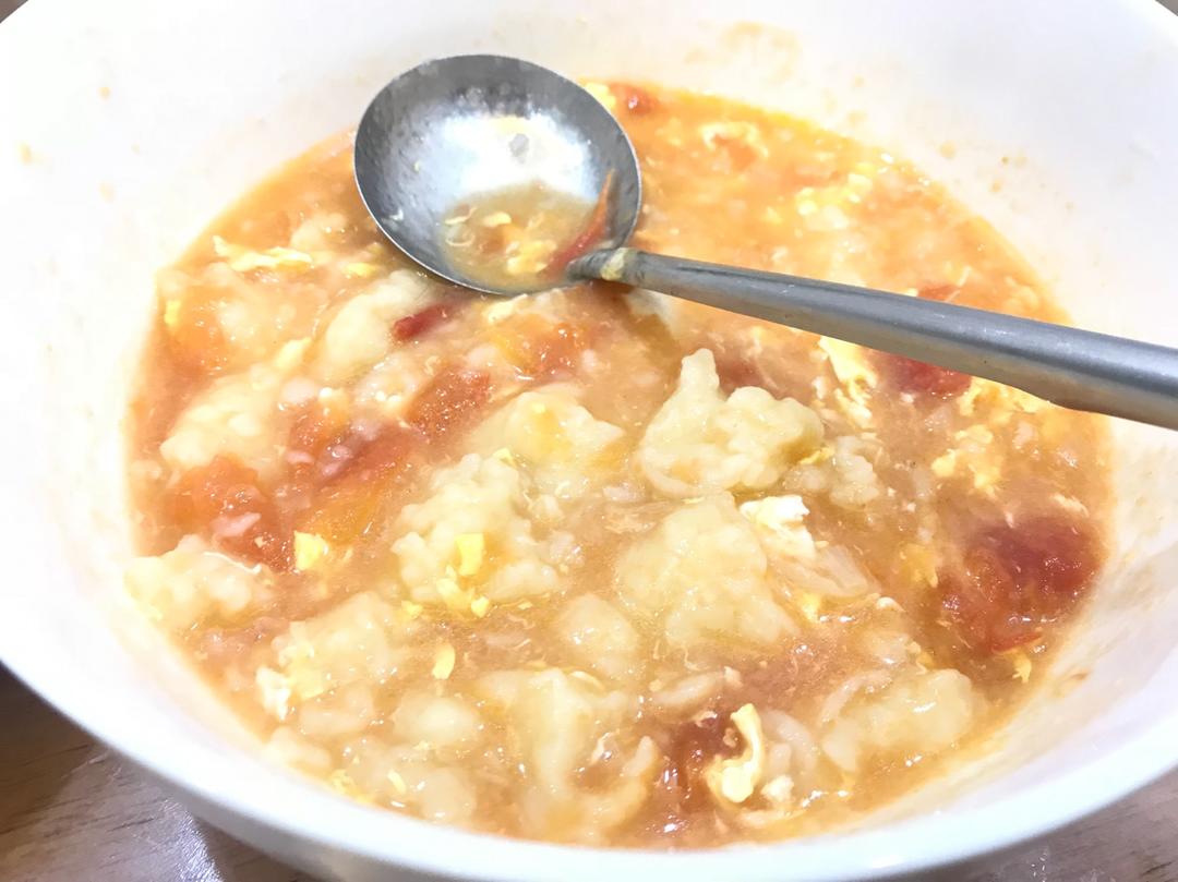 西红柿鸡蛋疙瘩汤