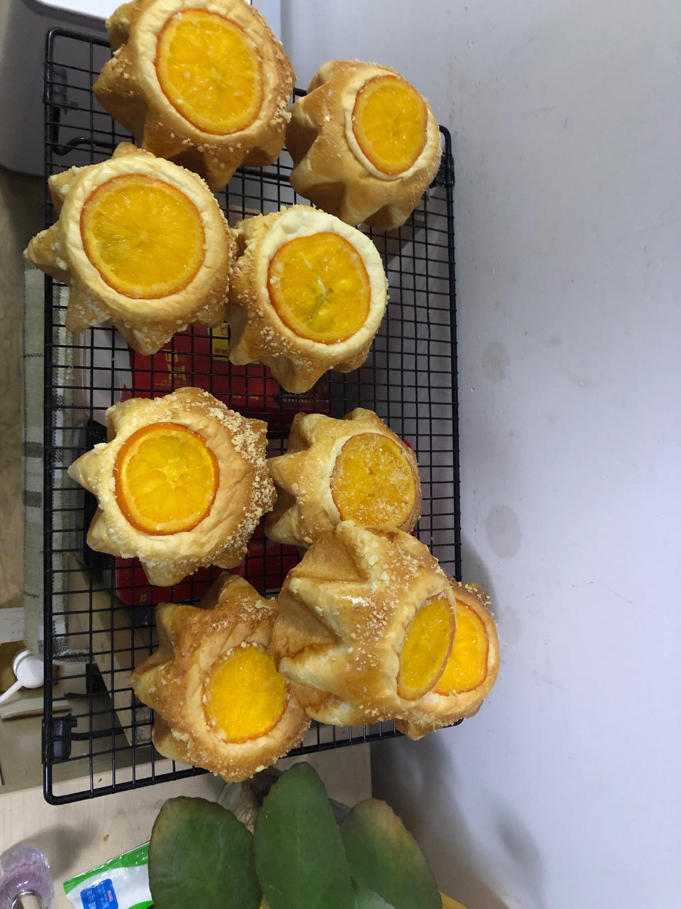 香橙🍊红豆八角星面包