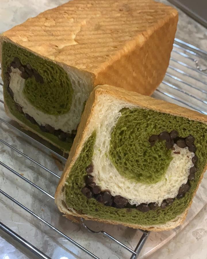 抹茶蜜豆吐司