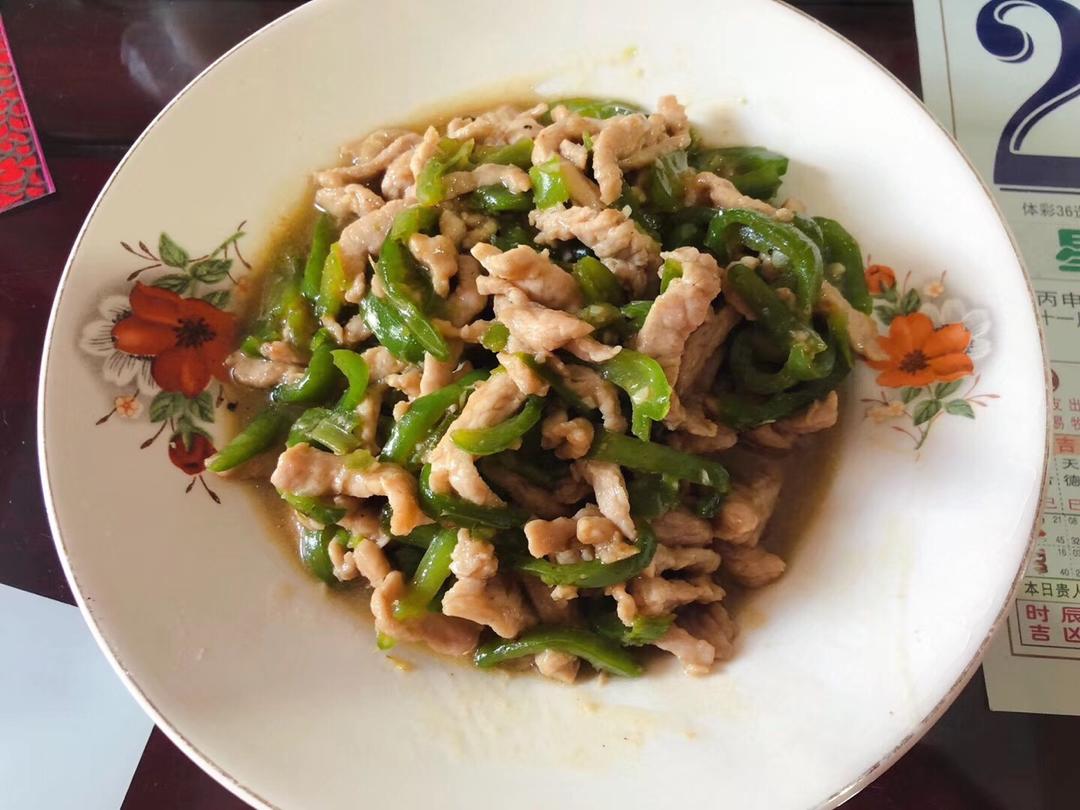 青椒炒肉丝