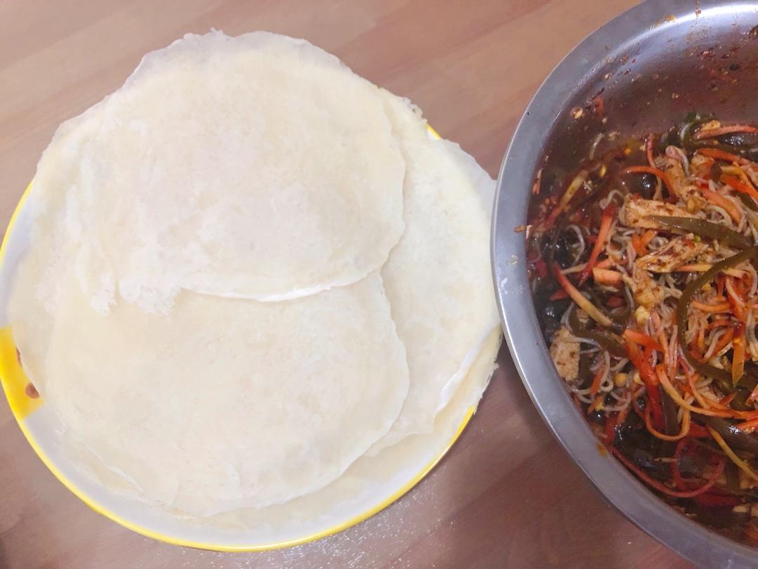 自制闽南润饼皮（薄饼皮）福建春卷皮-水面的黄金比例